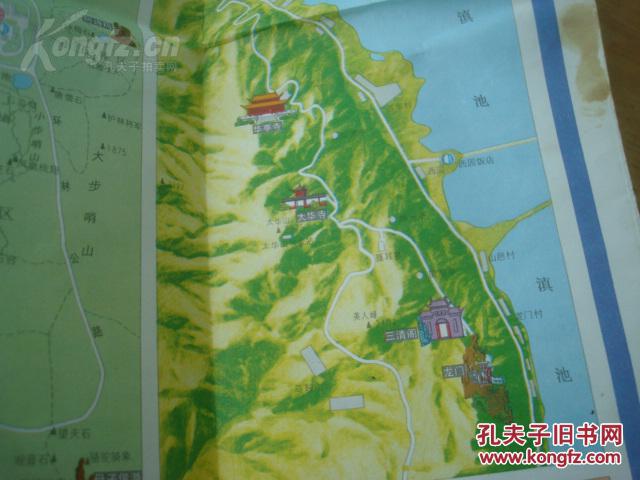 昆明附近景点分布图 石林,西山森林公园,翠湖公园,大观公园导游图
