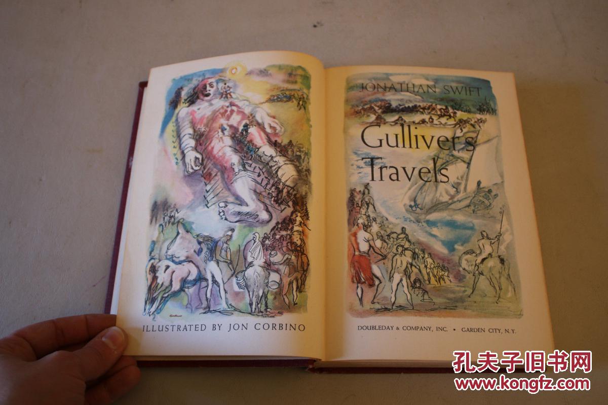 名著,乔纳森·斯威夫特作品 《小人国历险记,又名 格列佛游记 》彩色