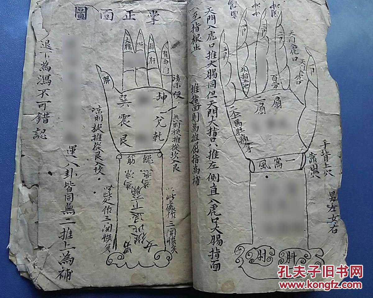 婴孩对症用药 古本手抄 多图手绘 人物穴位精绘 面相八卦诊断 合骨