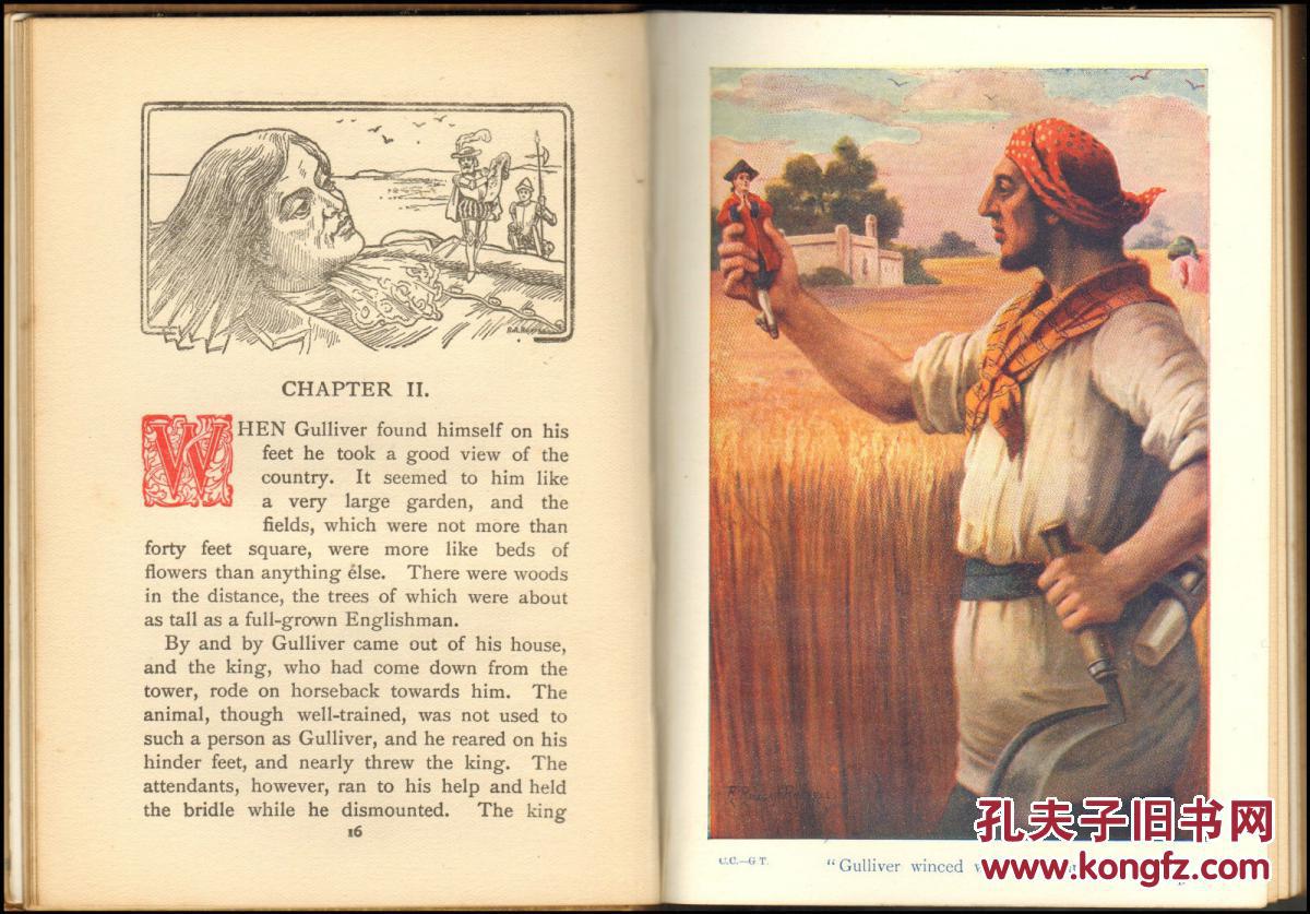 名著,乔纳森·斯威夫特作品 《 格列佛游记 》ramsay russell彩色插图