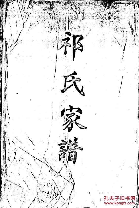 家谱-----祁氏家谱 尕妹公支 16开 125页 原件模糊不清晰 复印本