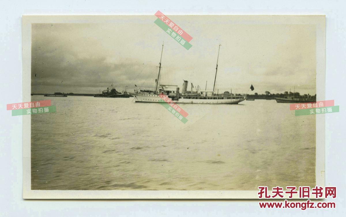 民国1933年10月7日在上海吴淞黄浦江出现的中华民国海军训练舰此舰从