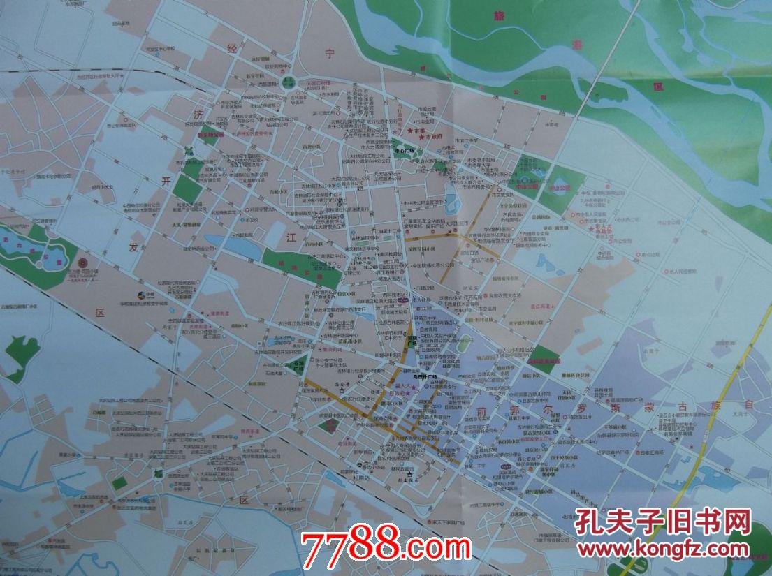 2014松原市城区图-松原市政区图-对开地图图片