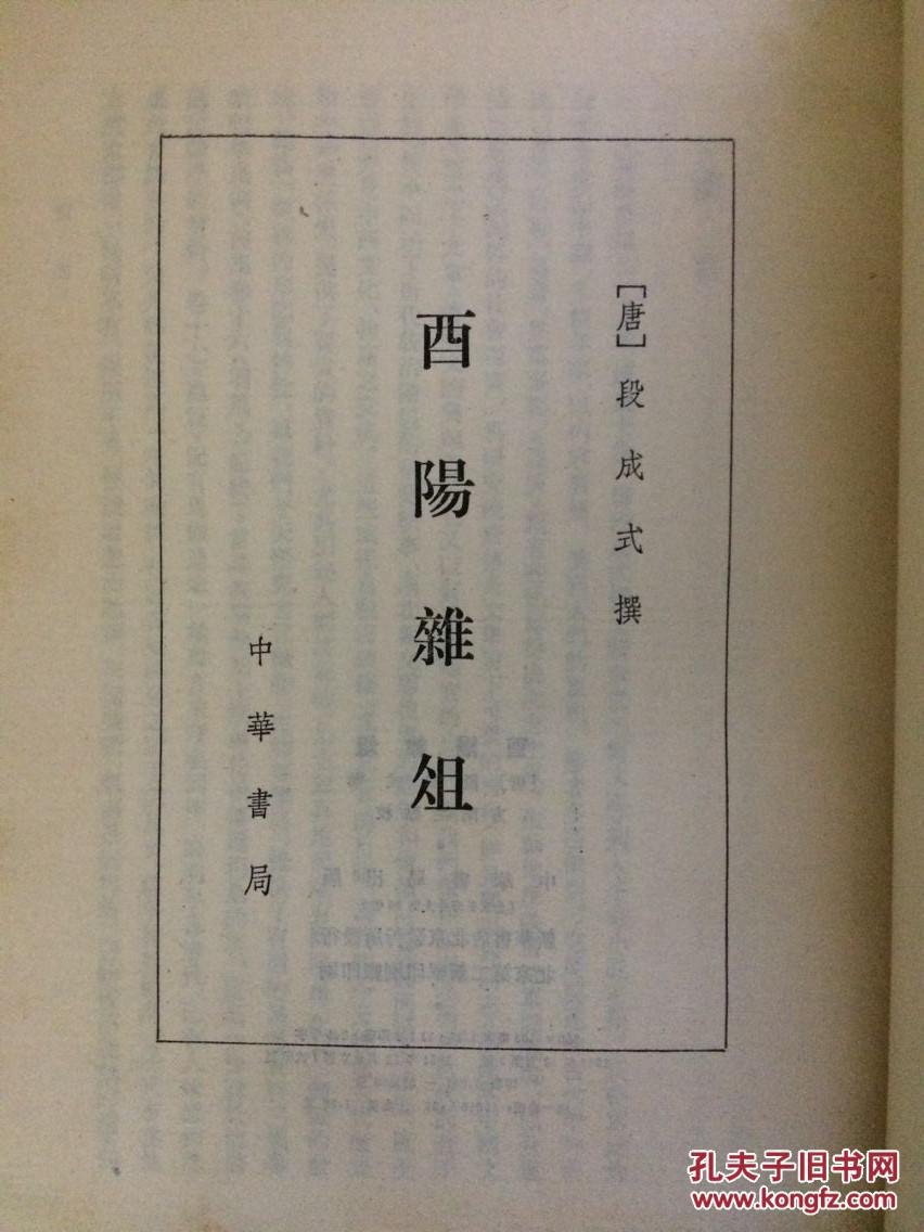 酉阳杂俎附前集与续集