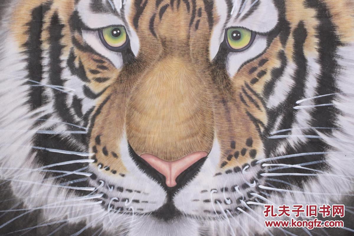 马老师斗方作品虎头