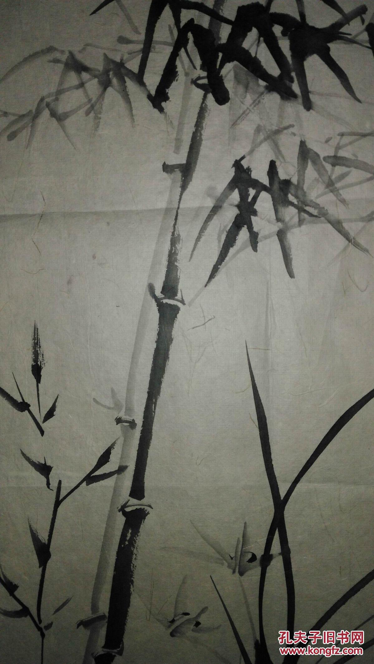 手绘真迹国画:天津老画家傅剑秋《兰竹图》
