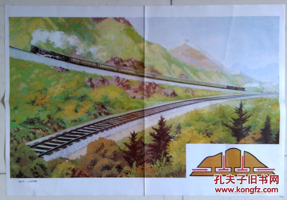 教学挂图 詹天佑 人字形线路