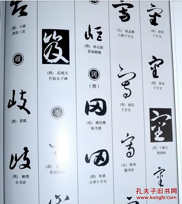 名家书法中国草书大字典