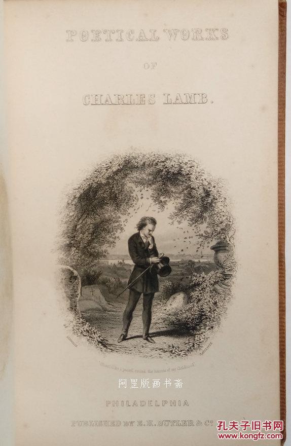 《兰姆诗集》1865年真皮装插图本charles lamb诗歌作品集