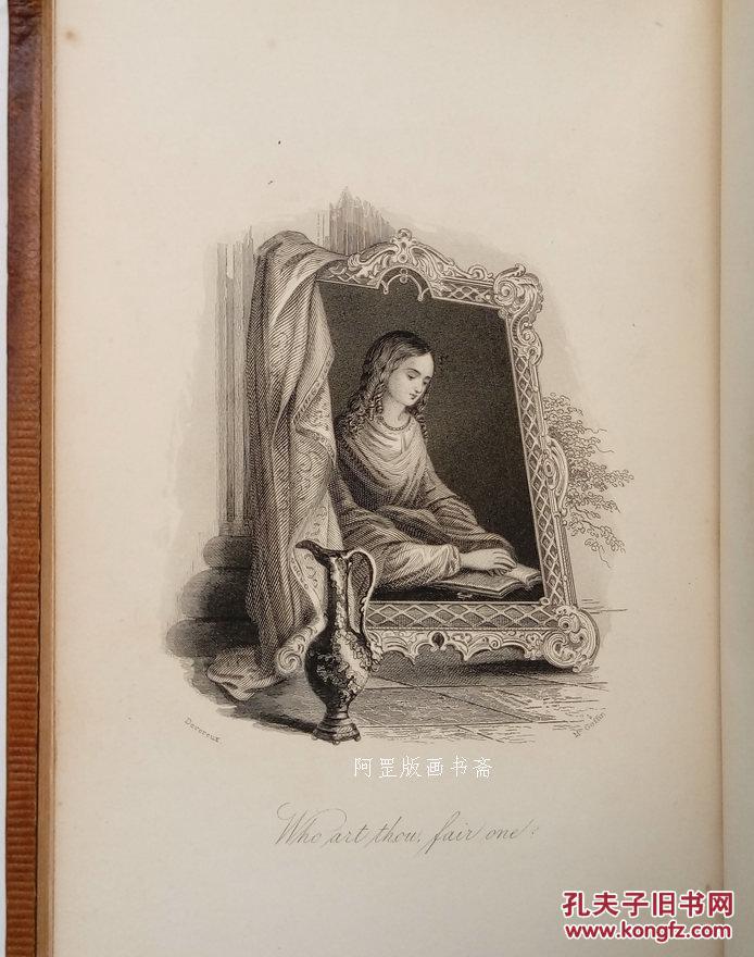 《兰姆诗集》1865年真皮装插图本charles lamb诗歌作品集