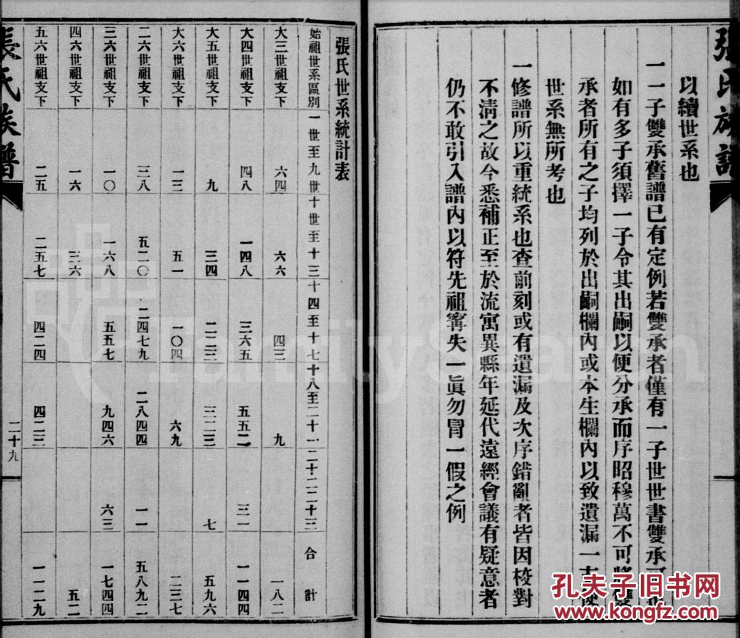 家谱----张氏族谱 张氏谱书 山东莱阳支 仲卿公 十本十卷 16开 780页