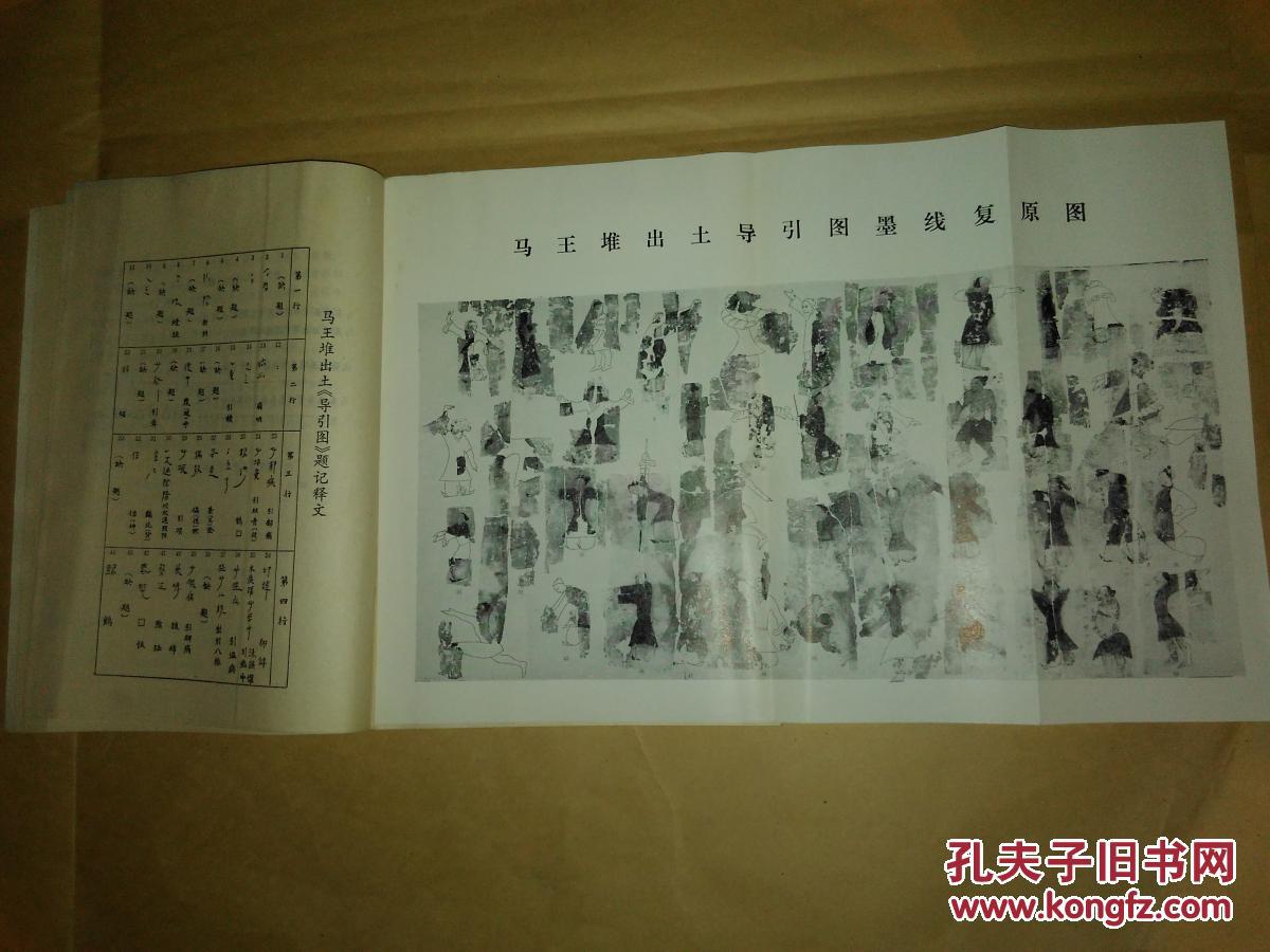 导引图:马王堆汉墓帛书(一开导引图2张 16开导引图论文集一本)