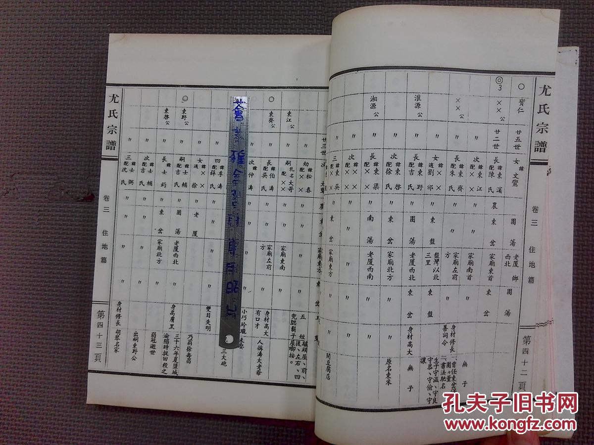 江苏塩城旅台闽尤氏宗谱 线装