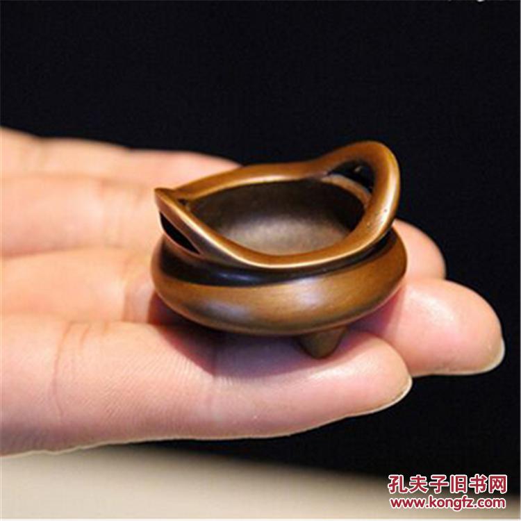 紫铜迷你款式香炉 把玩甄选小指尖迷你型紫铜香炉