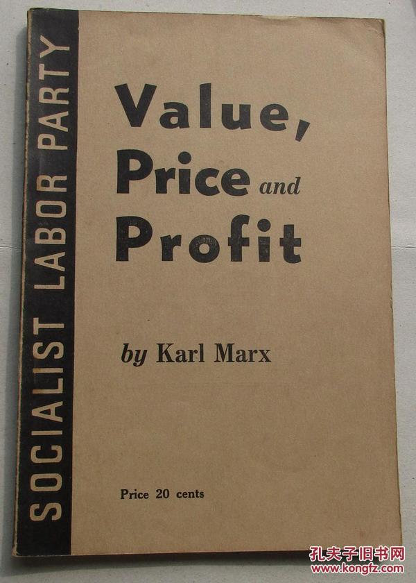 马克思《工资、价格和利润》 英文 1943年