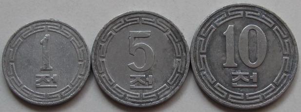 朝鲜3枚硬币套