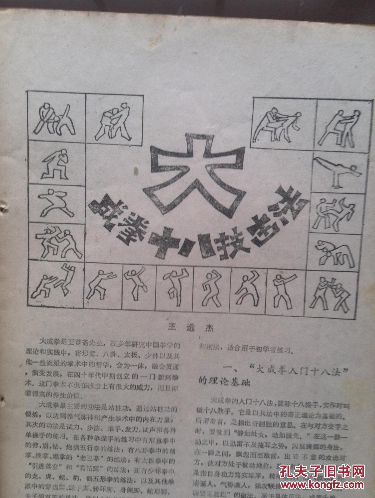 专辑1名为少林拳法)大成拳十八技击法,金刚禅十二腿击法,自然门,八卦