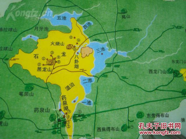 五大连池——火山之旅 大32开22页 五大连池风景名胜区游览图.
