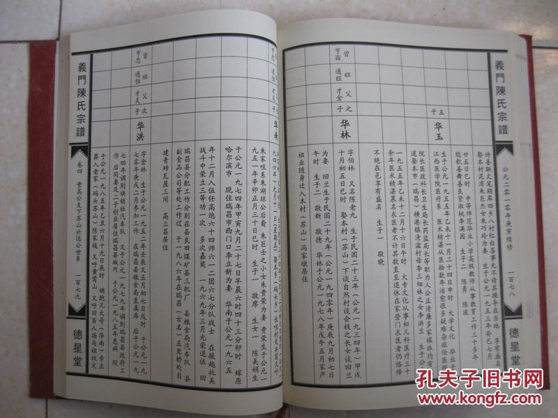 义门陈氏宗谱椒坊六甲庄徙赤土官庄迁瑞昌乌石庄卷一谱里实为卷四德星