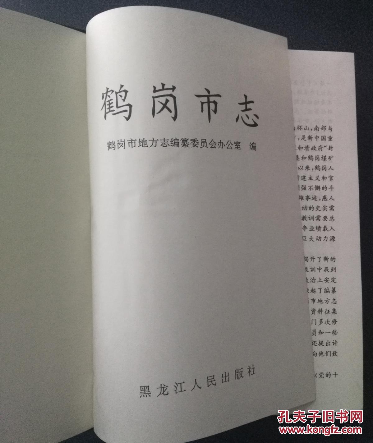 鹤岗市志(库存钢板书)! 拍品编号:28176415