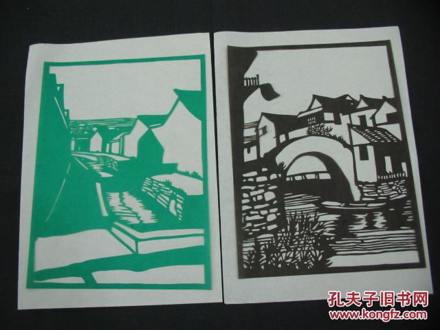 刻纸作品七幅风景题材