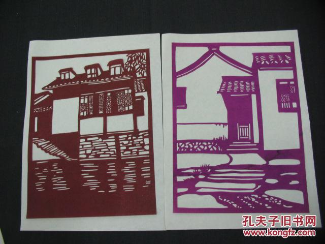 刻纸作品七幅风景题材