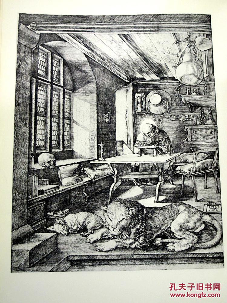 布面精装封面大开本铜版印刷丢勒版画铜版蚀刻木刻作品集含385幅铜版