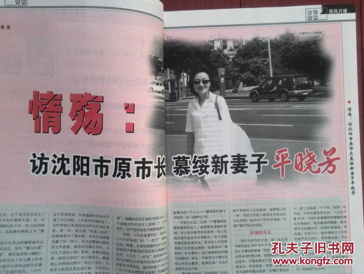 党风月报2003年增刊,慕绥新案,田凤歧案,马向东案,傅贵余案
