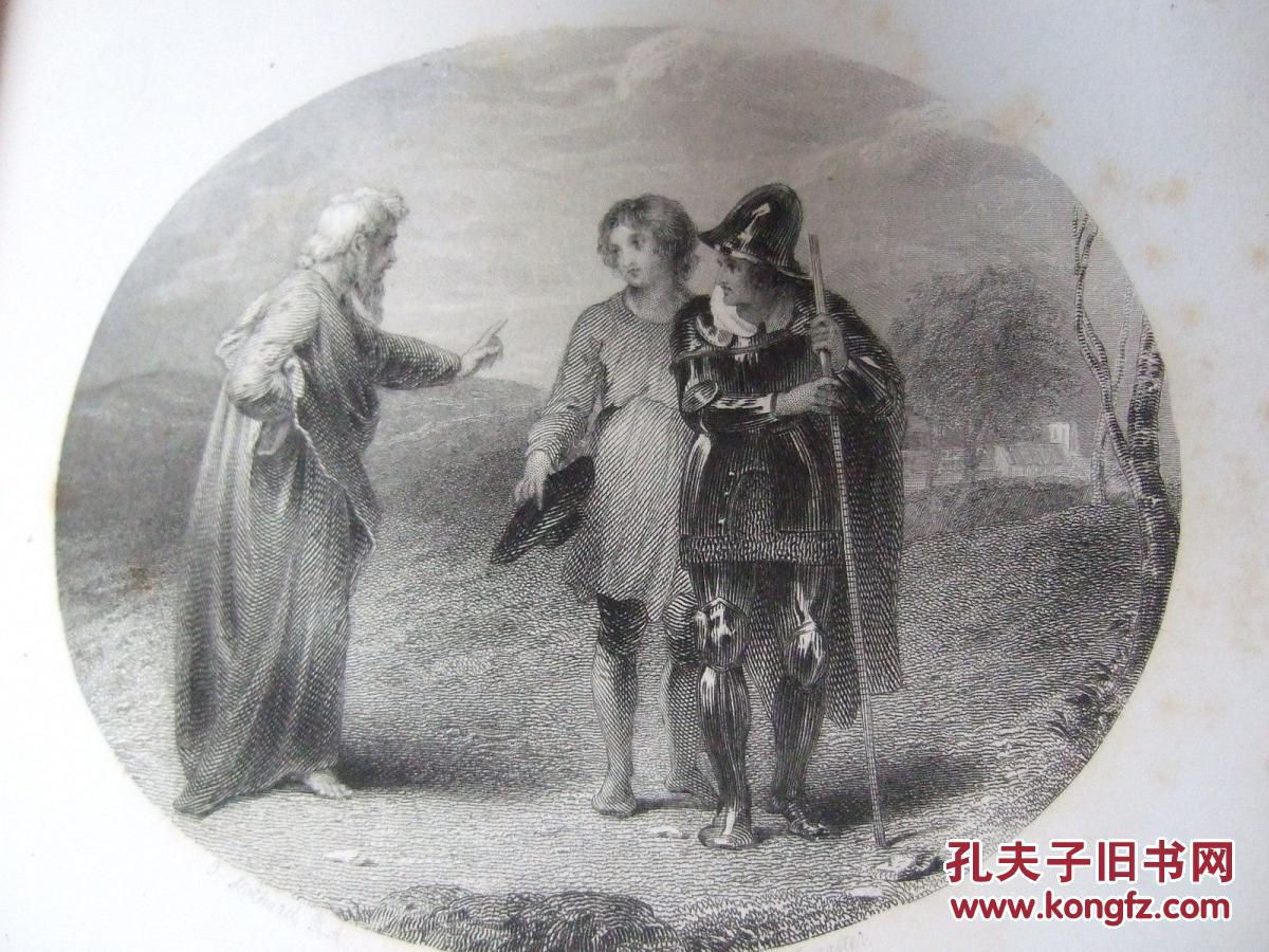 稀缺本,约翰·班扬名著《天路历程》stothard钢板画插图,约1853年