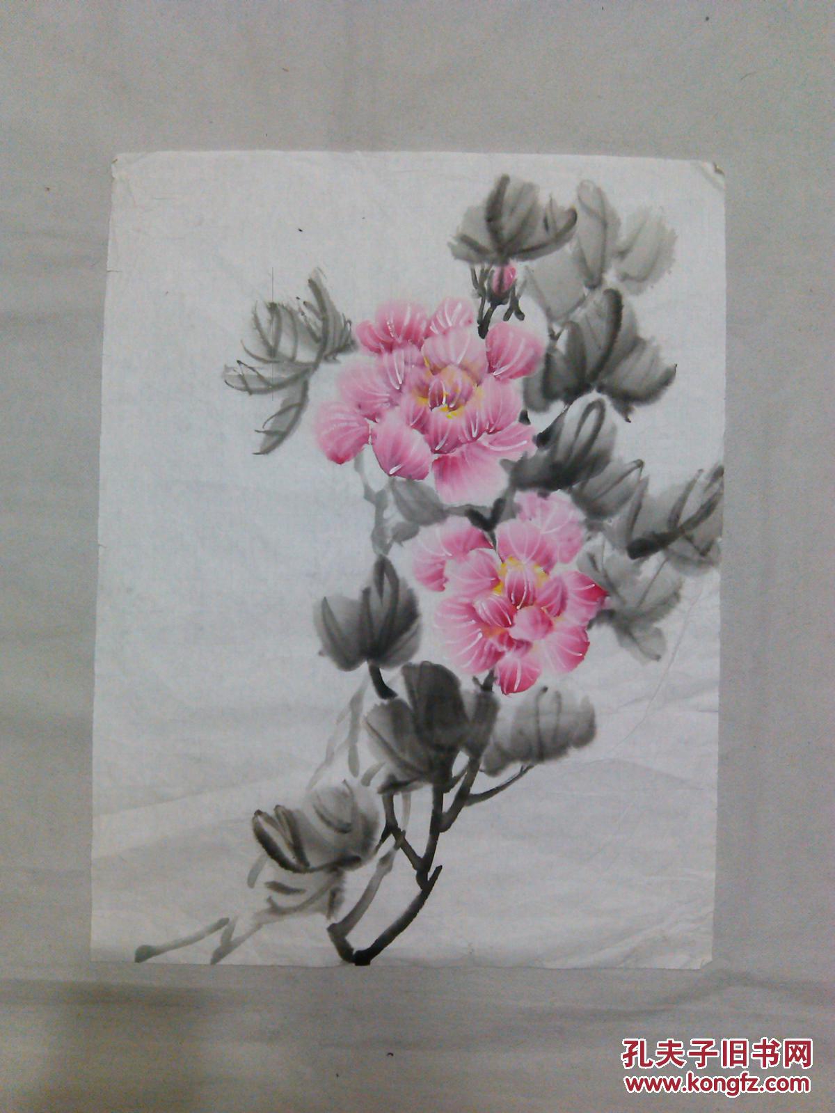 无款国画芙蓉花