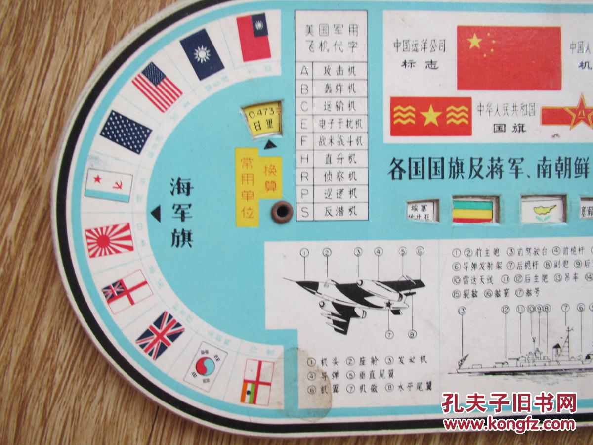 各国国旗及蒋军,南朝鲜旗帜(转盘对照表)