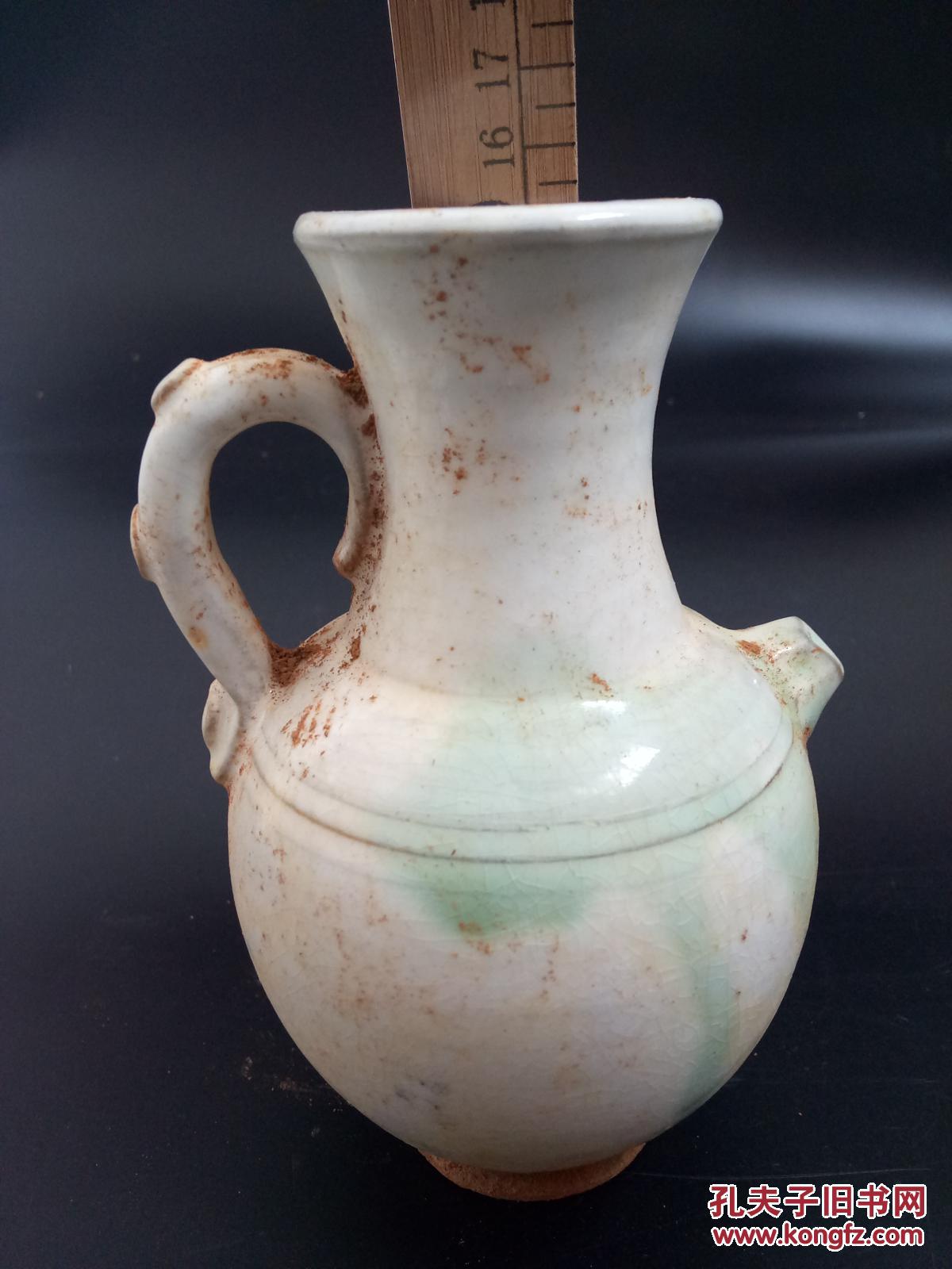 出土元代白釉酒壶 拍品编号:27285185