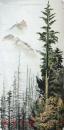 著名版画家 杜琦 国画《参天林木》一幅 纸本软片（约8.4平尺）