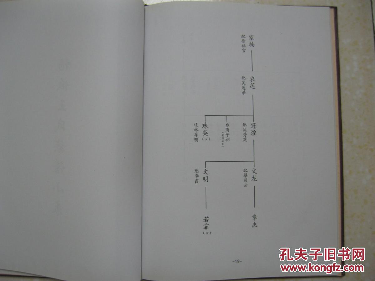     谱中有页为:杨坂王氏族谱大表