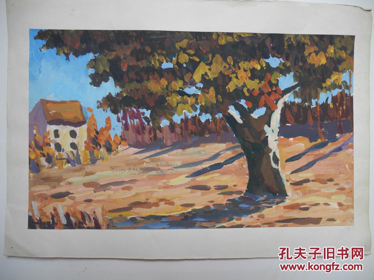 【名家书画】中国广告策划第一人叶茂中水粉画《春夏秋冬/33*20*4》