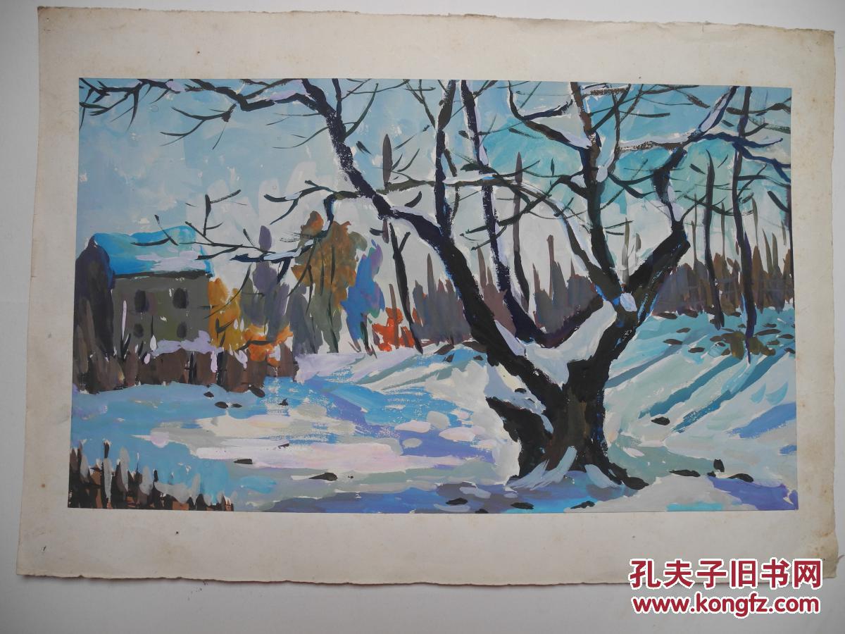 【名家书画】中国广告策划第一人叶茂中水粉画《春夏秋冬/33*20*4》