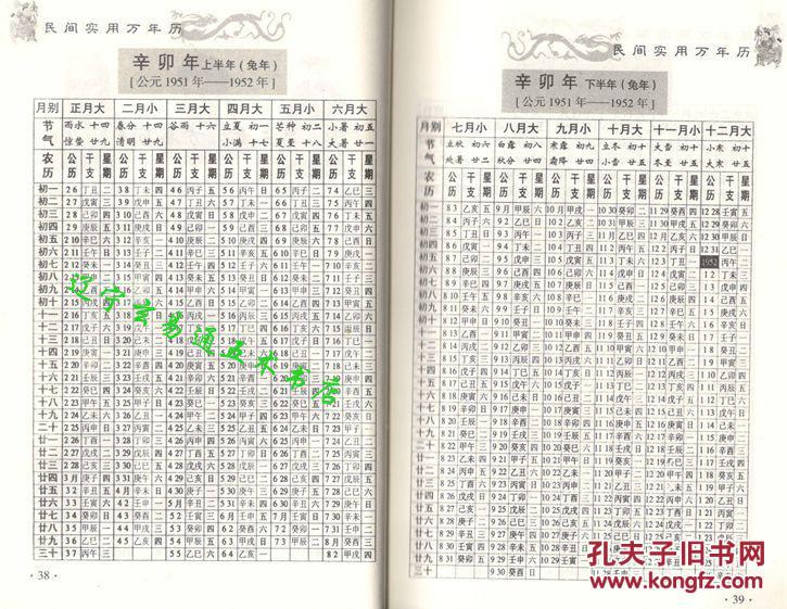 王军云编著32开432页 1950——2050年万年历详表 2051——2100年农历