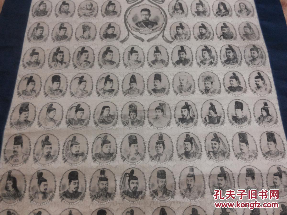 稀见早期和本历代皇室御影画卷:【大日本神皇