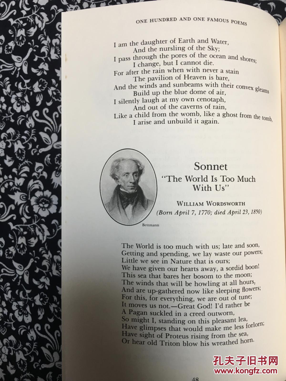 one hundred & one famous poems 名家名诗101首 布面