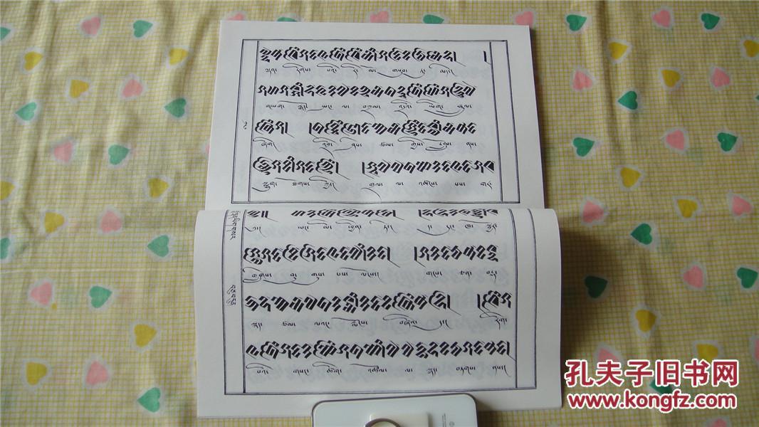 瓦德字帖(才旦夏茸书写,"瓦德"字是梵文的一种草书, 也是藏文草书的