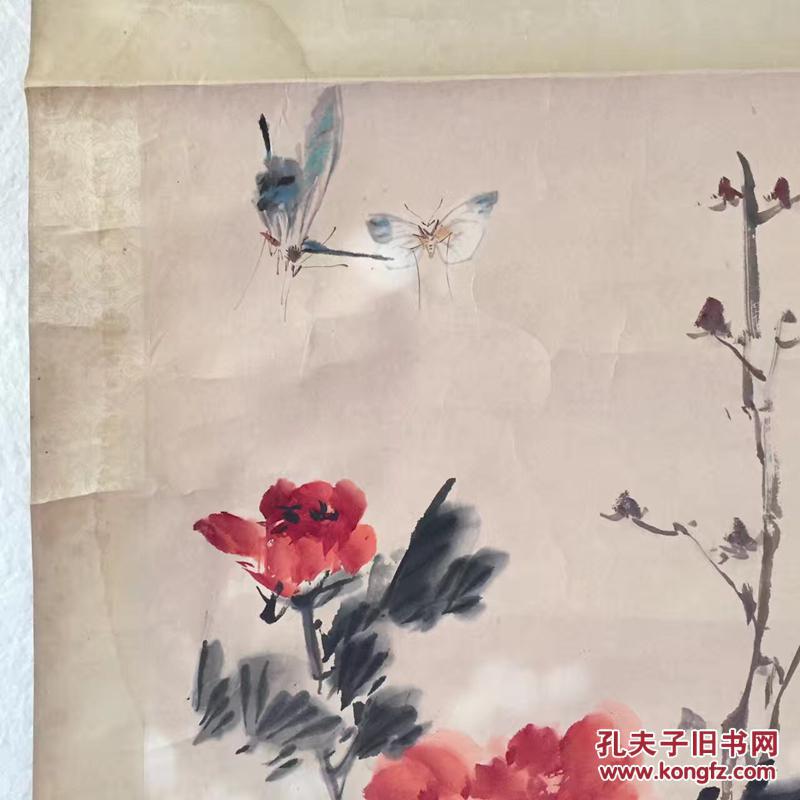 荣宝斋著名老画家,木版水印大家雨新(王宗光)原裱立轴