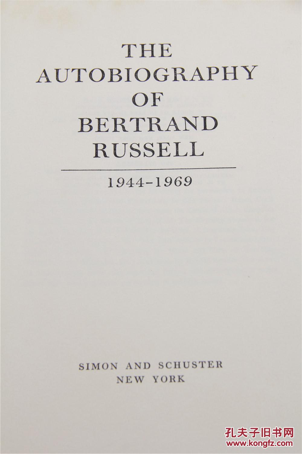 全三卷 精装护封插图 the autobiography of bertrand russell
