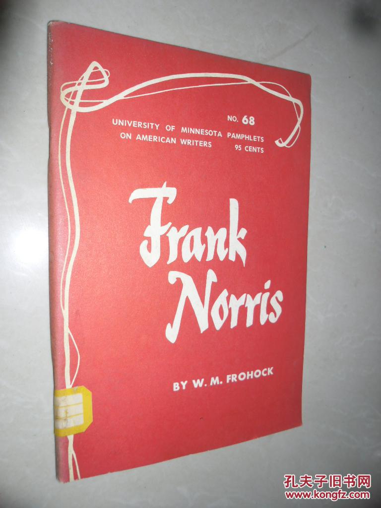 frank norris : university of minnesota pamphlets on american