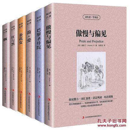 傲慢与偏见+红与黑+简爱+巴黎圣母院+飘+茶花
