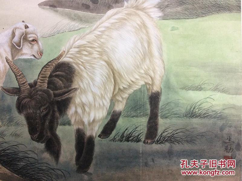 实力派青年画家王生勇羊羊图国画真迹