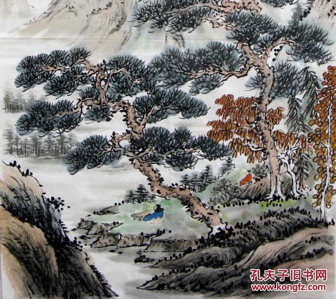 保真手绘名家吴湖帆先生山水画--精品佳作!