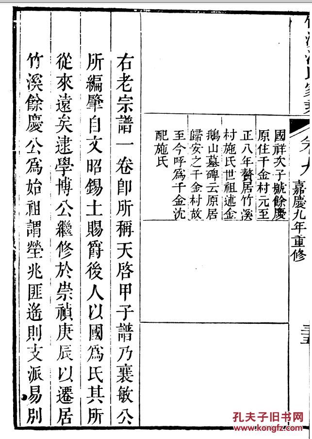 家谱-----沈氏家乘 吴兴竹溪 子敬公支 (子敬公 号余庆) 二十本二十卷