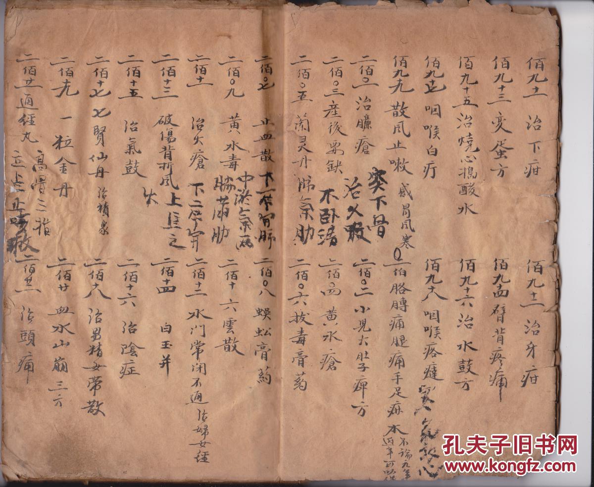 古代手抄本【多经验方医书】本地数代名医书,不可多得