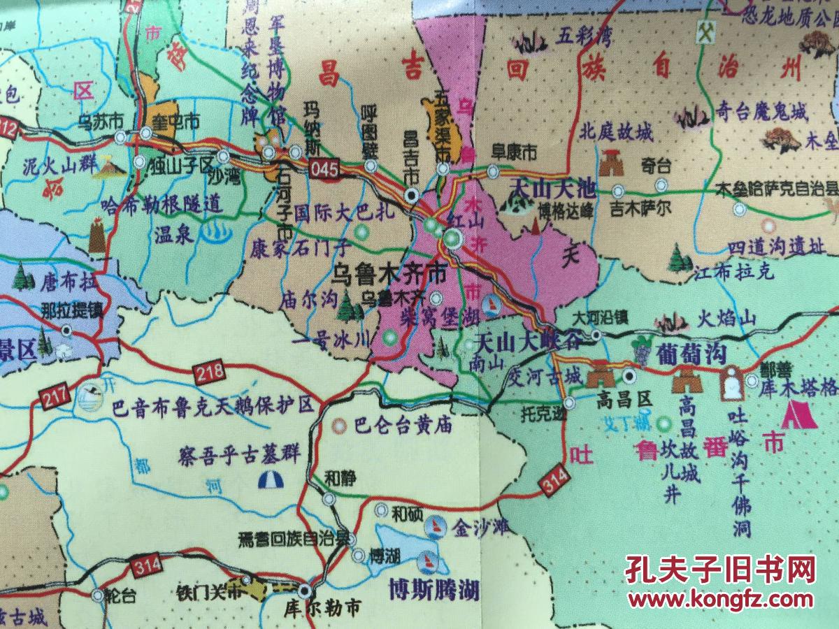 新疆旅游导览图 新疆地图 新疆旅游图图片