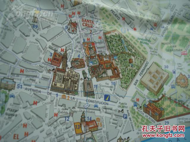 sevilla西班牙塞维利亚实用城市旅游指南地图 2006年